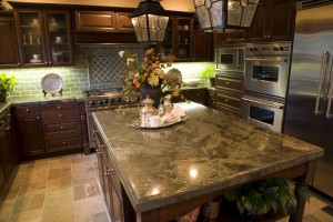 kitchen-furniture-marvelous-dark-marble-countertop-and-rustic-pendant-lamps-as-decorate-in-country-rustic-kitchen-designs-with-dark-wood-cabinets-furnishing-decors-piquant-dark-wood-cabinets-for-wome